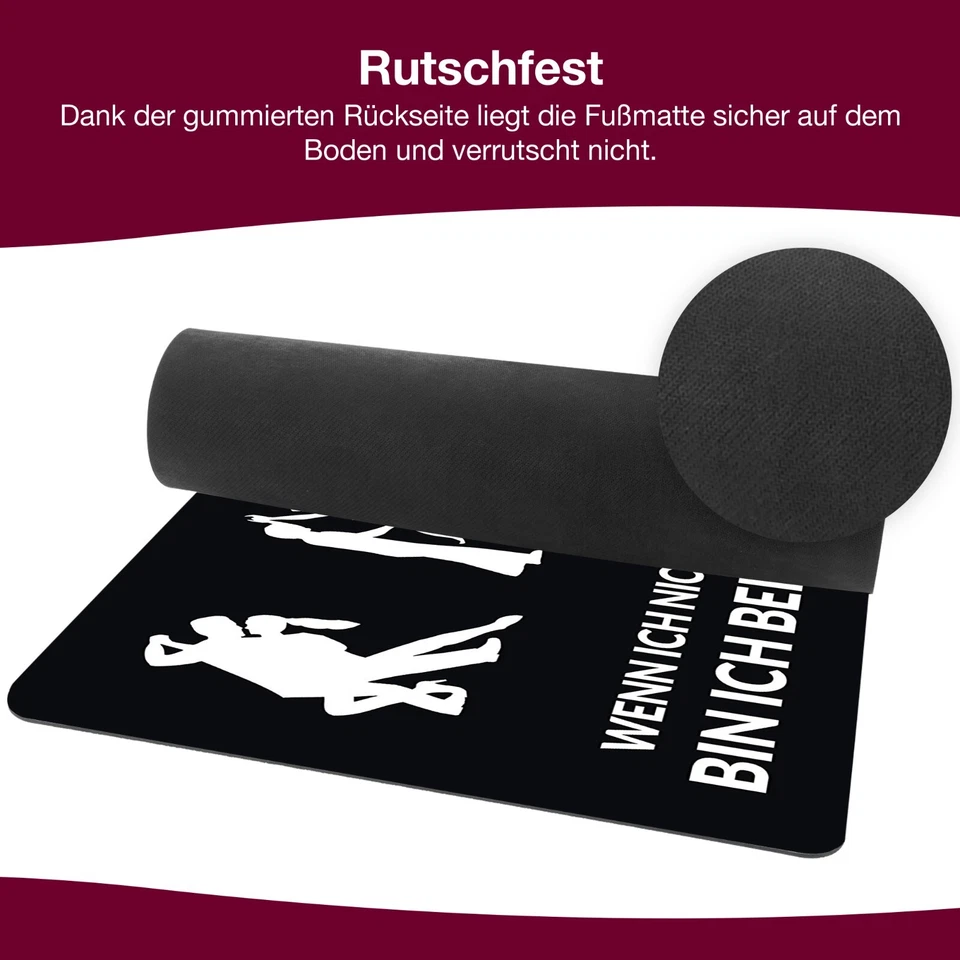 Fussmatte " Wenn ich nicht aufmache bin ich beim Tanzen " - Bild 4 von 4