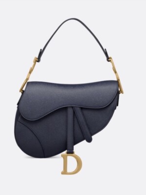CHRISTIAN DIOR SADDLE BAG & Multiple Color Embroidered Canvas