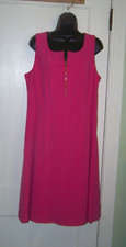 Nine West Dress Pink Sleeveless 16 Zip HOT Party Casual