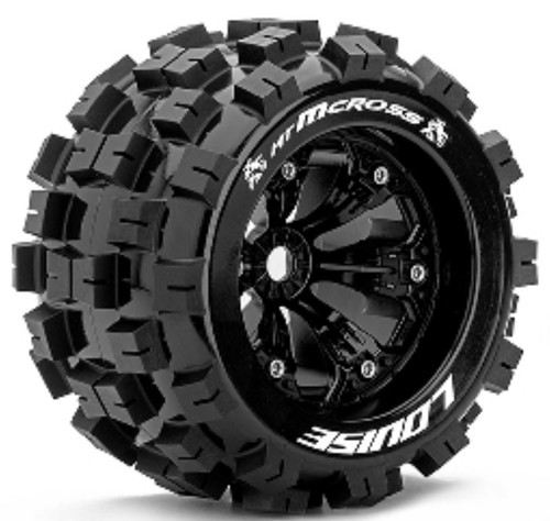 Louise RC LR-T3276BH MT-MCROSS 1-8 Monster Truck Pneus 1/2"-Décalage 2 Pièces