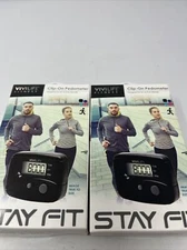 (2 PACK) Vivi Life Fitness Clip On Pedometer Stay Fit Free Shipping