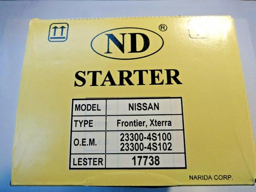 Nissan Frontier. Xterra.1999-2001.Starter.V6.3.3L.1.4KW/12V.CW,9 -T.1Yr Warranty - Picture 9 of 11