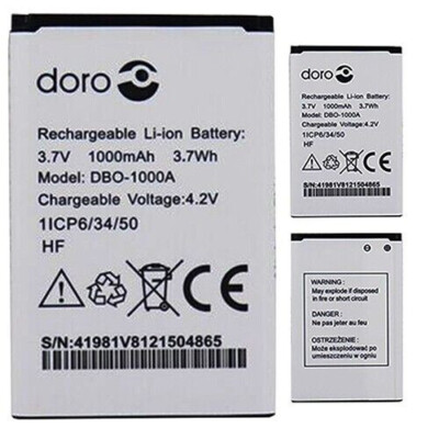 DBO-1000A Batterie De Rechange Compatible Avec Doro Téléphone 1370 1372