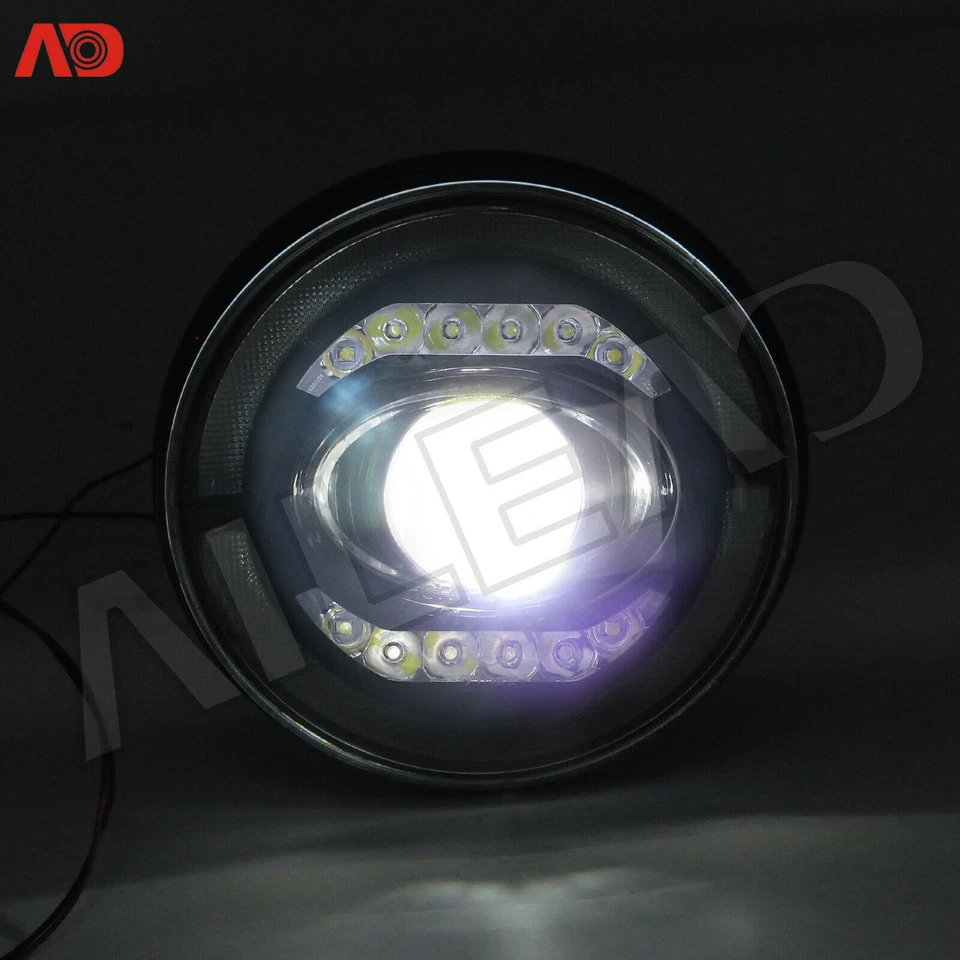 Пара 7-дюймовых светодиодных дневных ходовых огней для Jeep WranglerJK TJ 97-15 Land Rover Defender VW - Изображение 3 из 4