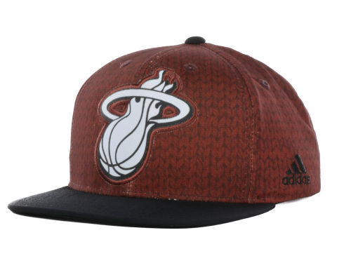 Miami Heat Adidas Cardinal Red Snapback NBA Adjustable Hat Cap - Picture 1 of 4