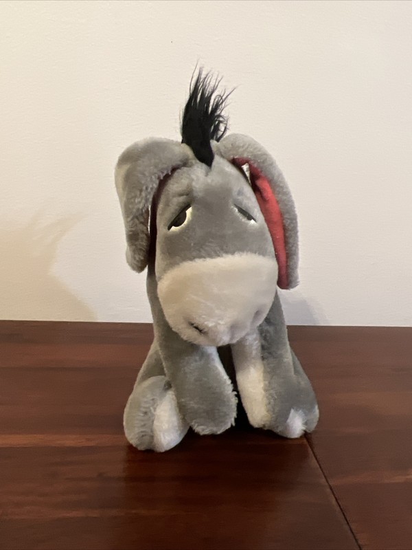 Vintage WDW Disney 9” Eeyore Plush Stuffed Animal Disneyland Winnie the Pooh