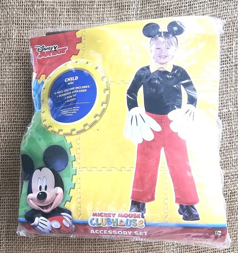 Disney Jr Mickey Mouse Club House Accessory Costume Set 4pc Child Size
