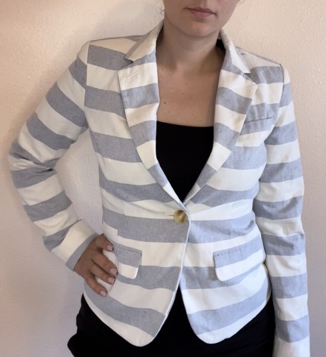 striped long blazer