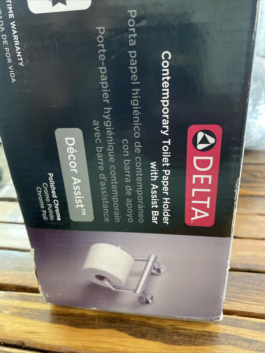 a♡ Contemporary Tissue Holder with Assist Bar in Chrome 41550