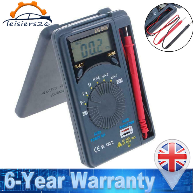 Pocket Digital Multimeter LCD Voltmeter Tester Tool Mini Auto Range AC/DC Tester