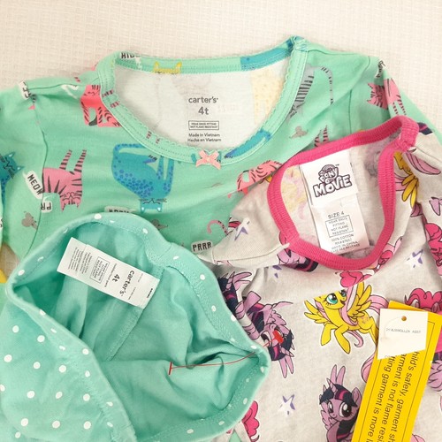 Lotto Pigiama My Little Pony Carter's Bambina Taglia 4 4T Top Fondo Cotone Gatti - Foto 7 di 8