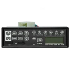 Heavy Duty Bluetooth Excavator Truck Radio Grader Loader Stereo FM AUX USB Input