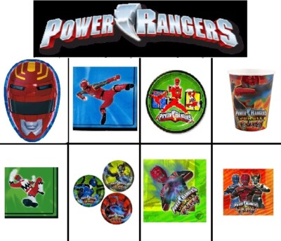 POWER RANGERS PARTY PLATES CUPS NAPKINS Supplies Child Boys Ninja Paper ...