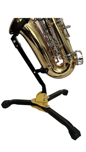  Klappbarer tragbarer Metall Saxophon Ständer Alt Tenor Sax Ständer Halter Stativ Basis - Bild 11 von 11