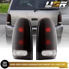 Dark Smoke Red Tail Light Set Left + Right For 1998-2003 Dodge Durango & Caravan