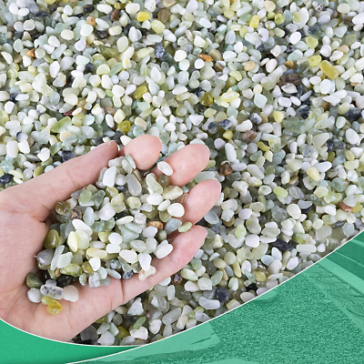 18 Pounds Of Jade Green River Pebbles - Small Decorative Gravel For Succulents & Planters