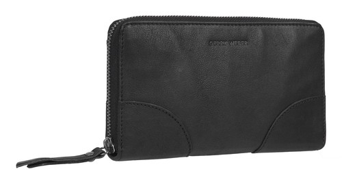 Borsa rotonda Gerry Weber Tarragona Zip Around L portafoglio nero nuovo - Foto 3 di 4