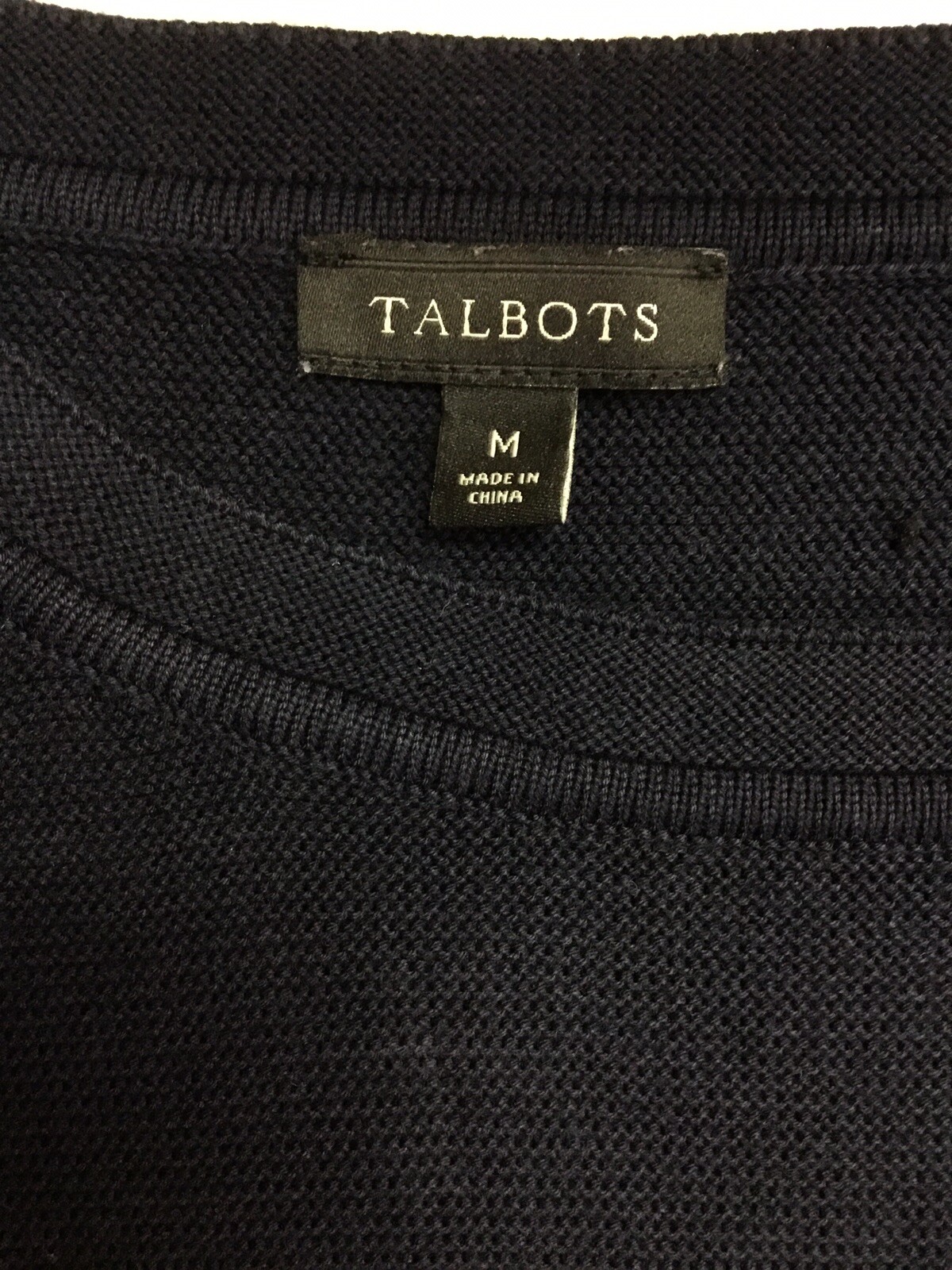 talbots solid navy buttons down left arm silver a… - image 9