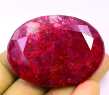 472.0 Ct Natural Huge Red Ruby AGL Certified Earth-Mined Oval Cut Loose Gemstone