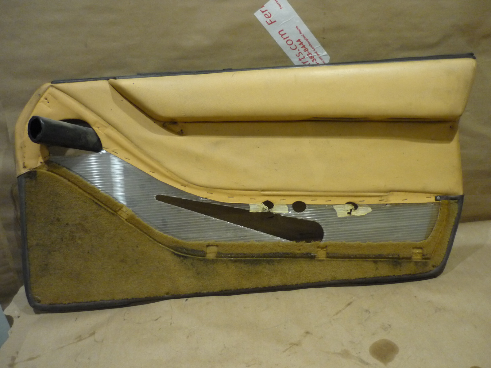 Ferrari Testarossa. RH Interior Door Panel. Beige -  Part# 61502000