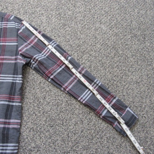 Theory Rammy NP Mantra Shirt Mens Large Long Sleeve Linen Cotton Plaid - Picture 7 of 10