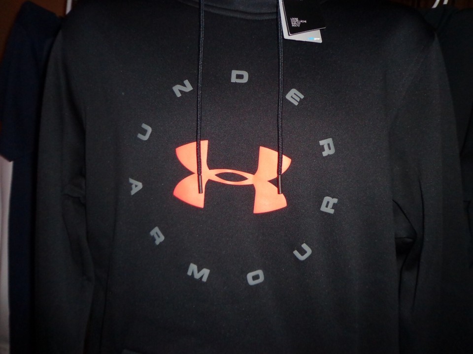 UNDER ARMOUR MENS COLDGEAR PULLOVER HOODIE BLACK RED LOGO SZ. L NWT | eBay