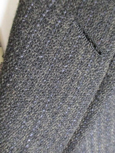 Hickey Freeman Vtg 50s Mens Charcoal English Woven Wool Overcoat 44R USA - Picture 3 of 5