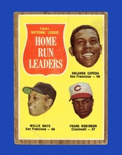 1962 Topps Set-Break # 54 NL Home Run Leaders LOW GRADE (crease) *GMCARDS*