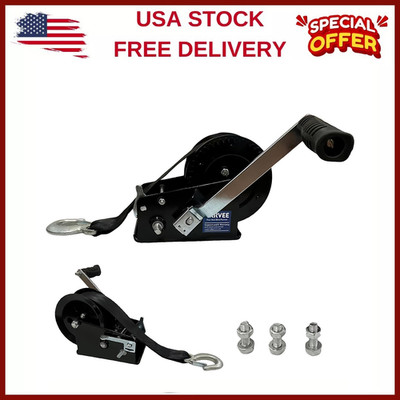 Professional Hand Crank Winch 3500lbs for Pulling Boat,Trailer,ATV,RV Heavy Duty