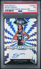 2024 PANINI SELECT YOUTH EXPLOSION SIGNATURES #YEDEV DEVIN CARTER PSA 7