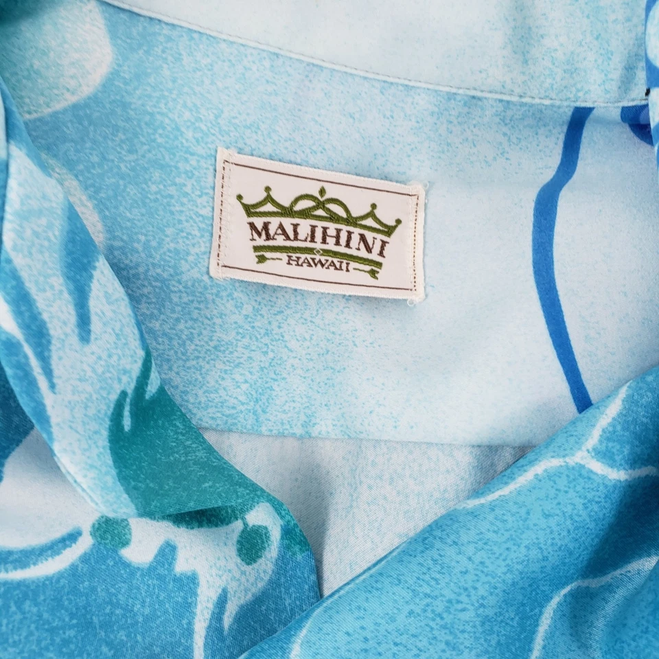 Vintage 1960's "Malahini" Brand Mens Hawaiian Button Up Shirt Size Med/Lrg - Изображение 2 из 4