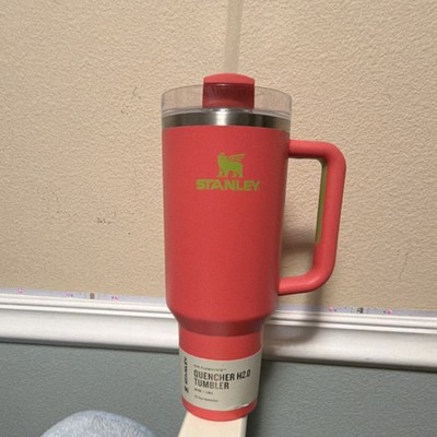Stanley Quencher H2.0 Tumbler 40 oz Pink Green Handle Straw With Lid | eBay
