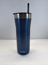 Contigo 32 oz. Streeterville Blue Insulated Stainless Steel Tumbler with Straw