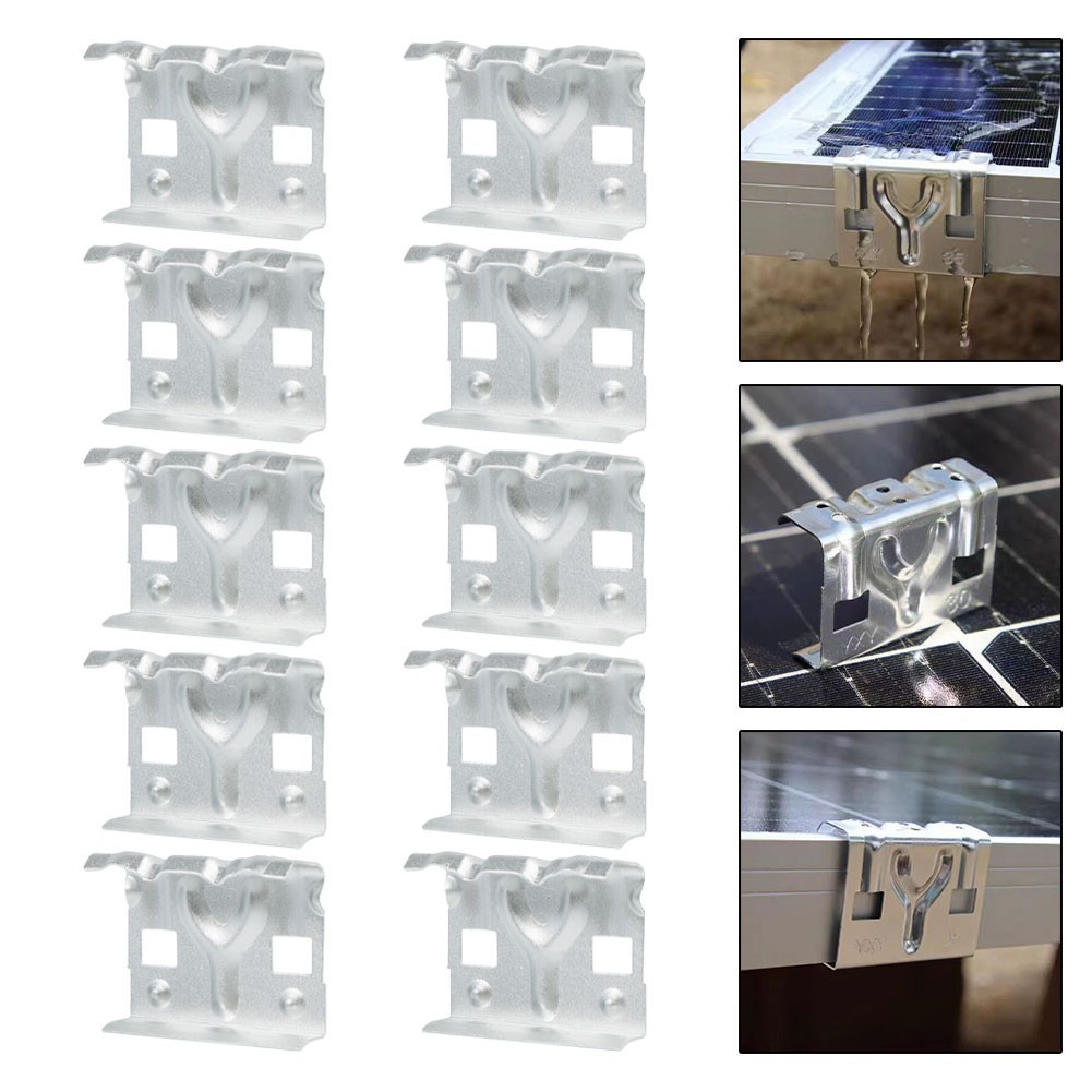 Quick install drainage solutions with 10 pcs solar panel cleaning clips