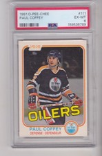 NICE 1981-82 O-Pee-Chee Paul Coffey Rookie Card #111 PSA 6 Edmonton Oilers H.O.F. rookie card picture