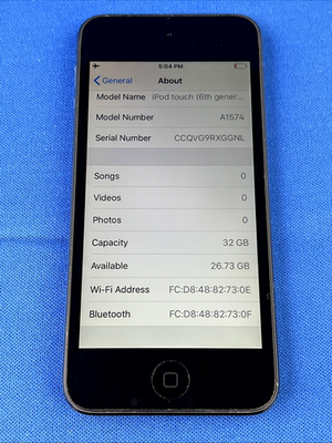 iPod touch（第6世代） 32GB A1574 スペースグレイ Apple iPod Touch 6th Generation 32gb Space Gray A1574 for sale