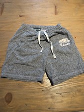 Roots Shorts Girl Or Boy Unisex Size XXS. Gray Soft Comfortable Excellent