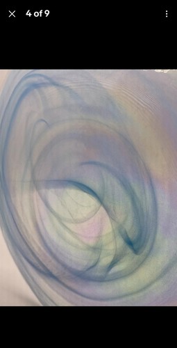 Künstlerischer Akzent blau Wirbel schillernd Essteller 11" schön - Bild 6 von 12