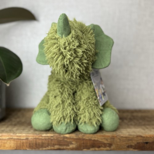 Jellycat Curvie Dino - grüne flauschige sitzende Dinosaurier Plüschmütze - Medium 8 Zoll - Bild 2 von 14