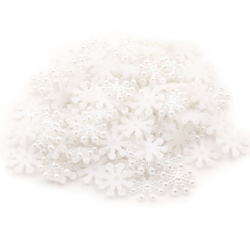 100× Snowflake Flatback Pearl Embellishments Christmas Craft DIY Tools YUAUJK-yg - Picture 9 of 11