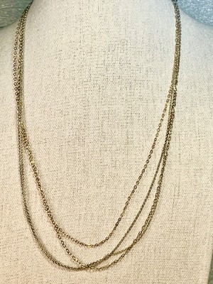 14 Karat Gold über Silber Vermeil Vintage Ketten vier 925 Halsketten 16 bis 18 cm