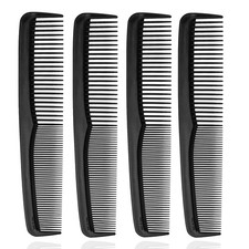 30 Pack Black Combs in Bulk, 7 Inch Double Tooth Hair Pocket Comb, Individually