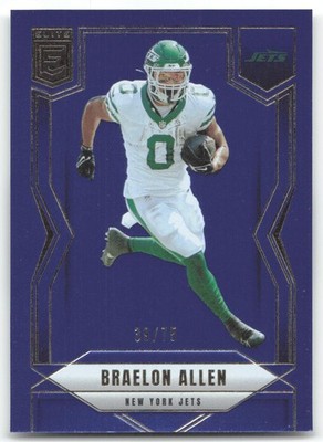 Braelon Allen 2025 Donruss Elite Blue #/75 New York Jets