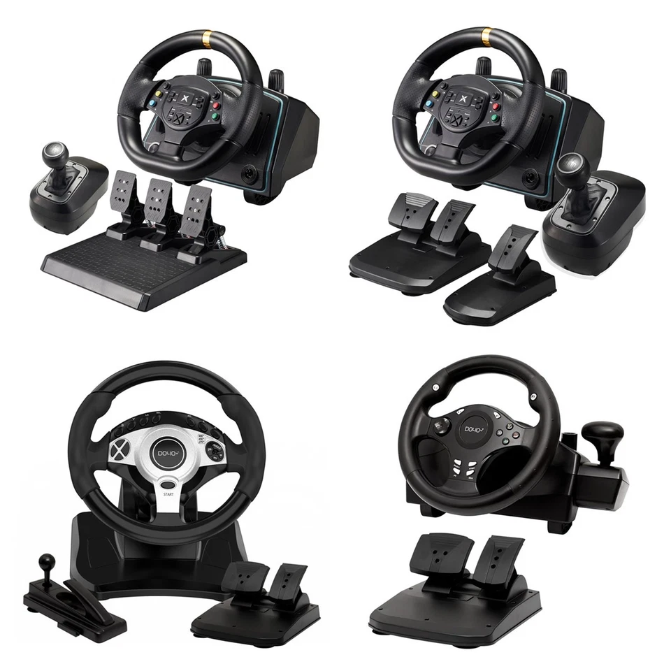 DOYO 4 types Most Popular Universal Gaming Steering wheel With Pedals & Shifter