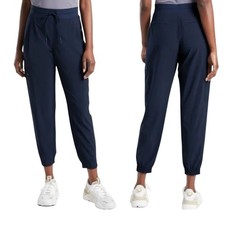 Athleta Venture Pants Navy Cargo Zip Pockets Jogger Athleisure Women Size 6
