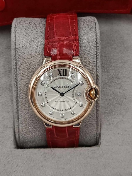 CARTIER "BALLON BLEU" IN 750 ROSÉGOLD, AUTOMAT, 36 MM