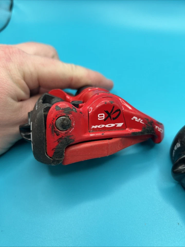 Vintage Look CX6 TI Rojo Clipless Titanso Arañazos Road CX Eroica Años 80 Desgaste Foto 2 de 4