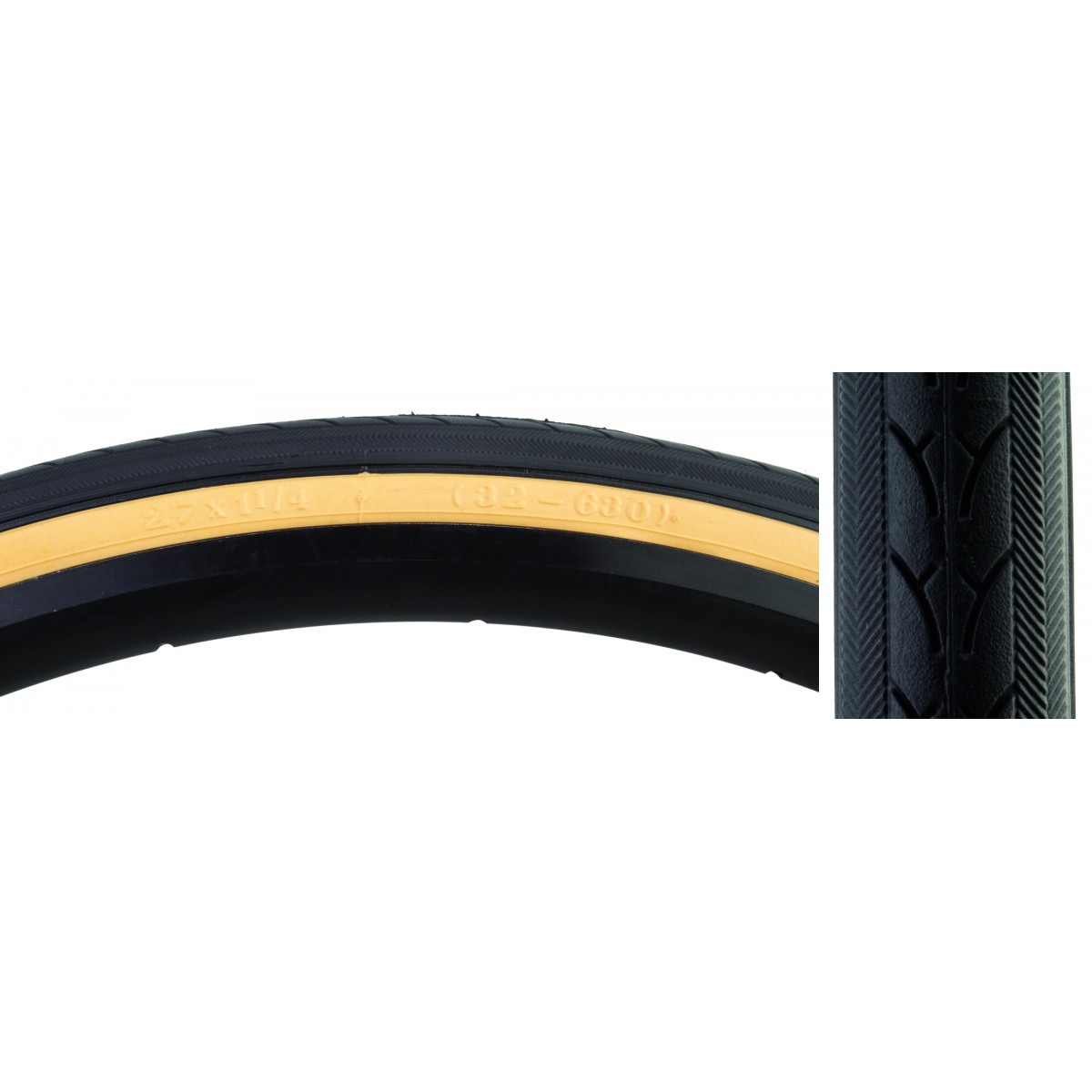 Складная решающая шина Sunlite Urban 27x125 с толстым резиновым покрытием 5790₽