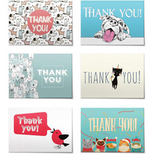 48pcs Thank You Cards Set, Includes Blank Cards Envelopes with Stickers, 4x6