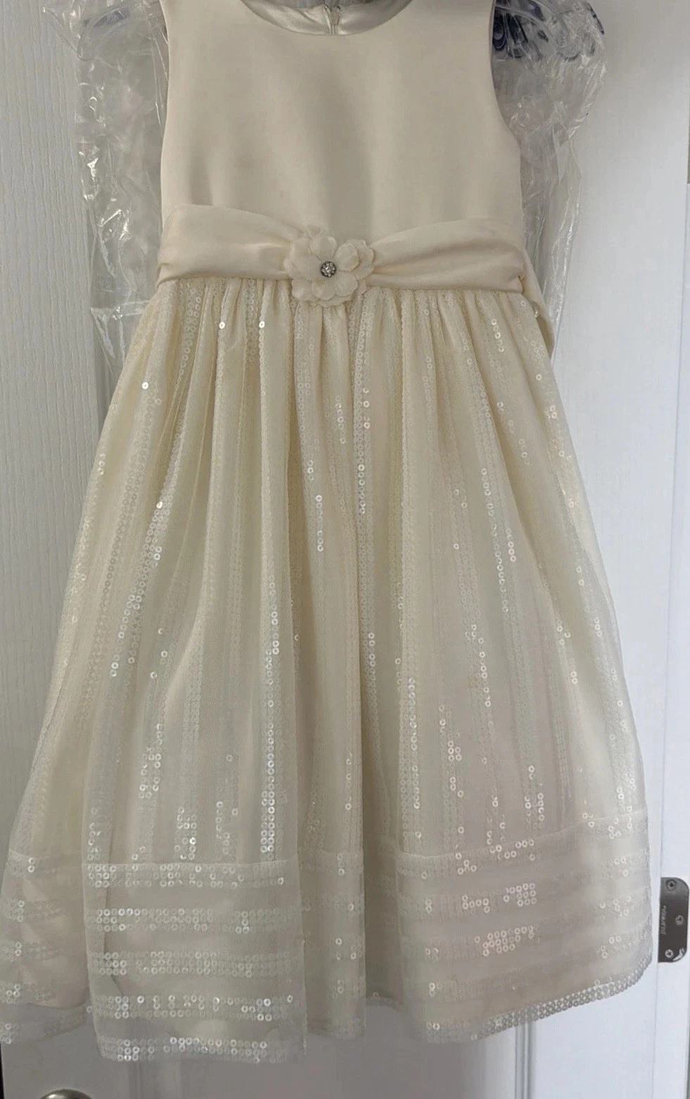 American Princess Dress Size 6x Satin Sparkly Sleeveless And Shoes Size 7
Opens in a new window or t